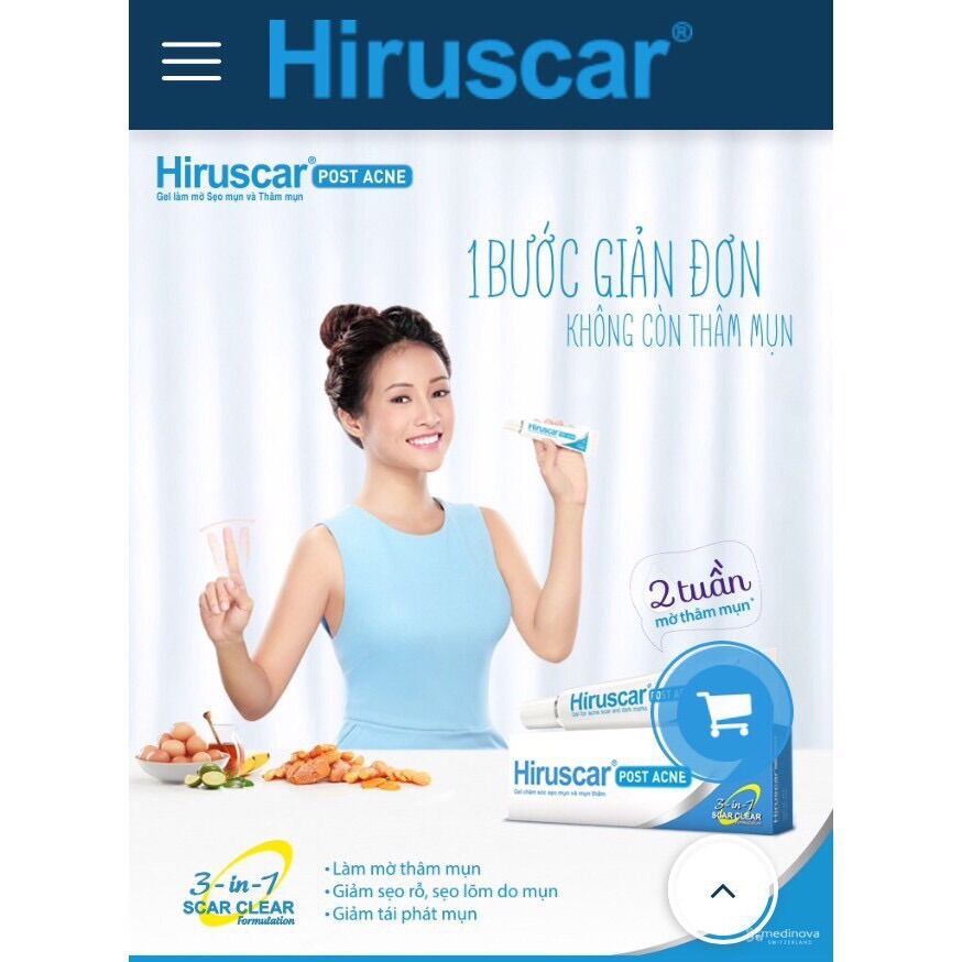 Gel Làm Mờ Thâm và Sẹo Mụn HIRUSCAR Post Acne