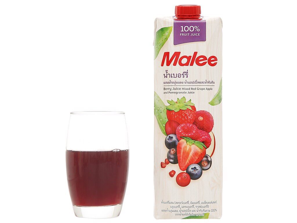 [HCM]Nước ép Berry và trái cây hỗn hợp Malee (Thái Lan) 1L - nước trái cây tự nhiên  date 12 tháng