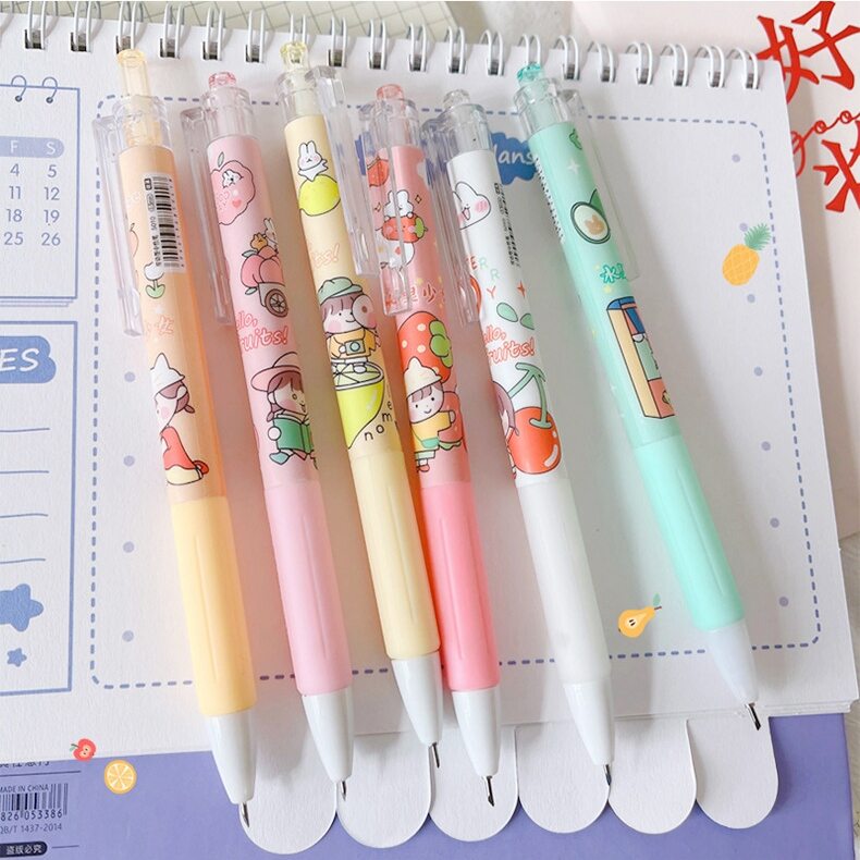 Bút dao dạng bấm rọc cắt giấy , sticker, washi
