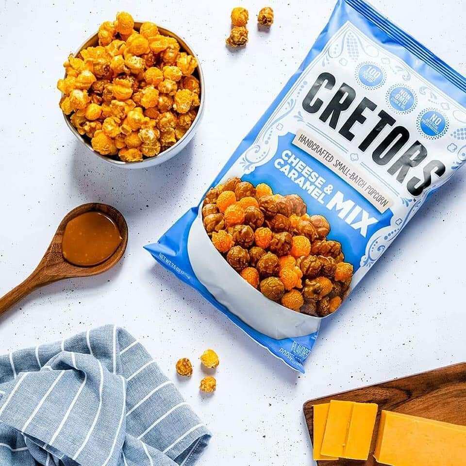 Bắp rang khổng lồ cretors cheese and caramel mix phô mai và caramel 908g mỹ
