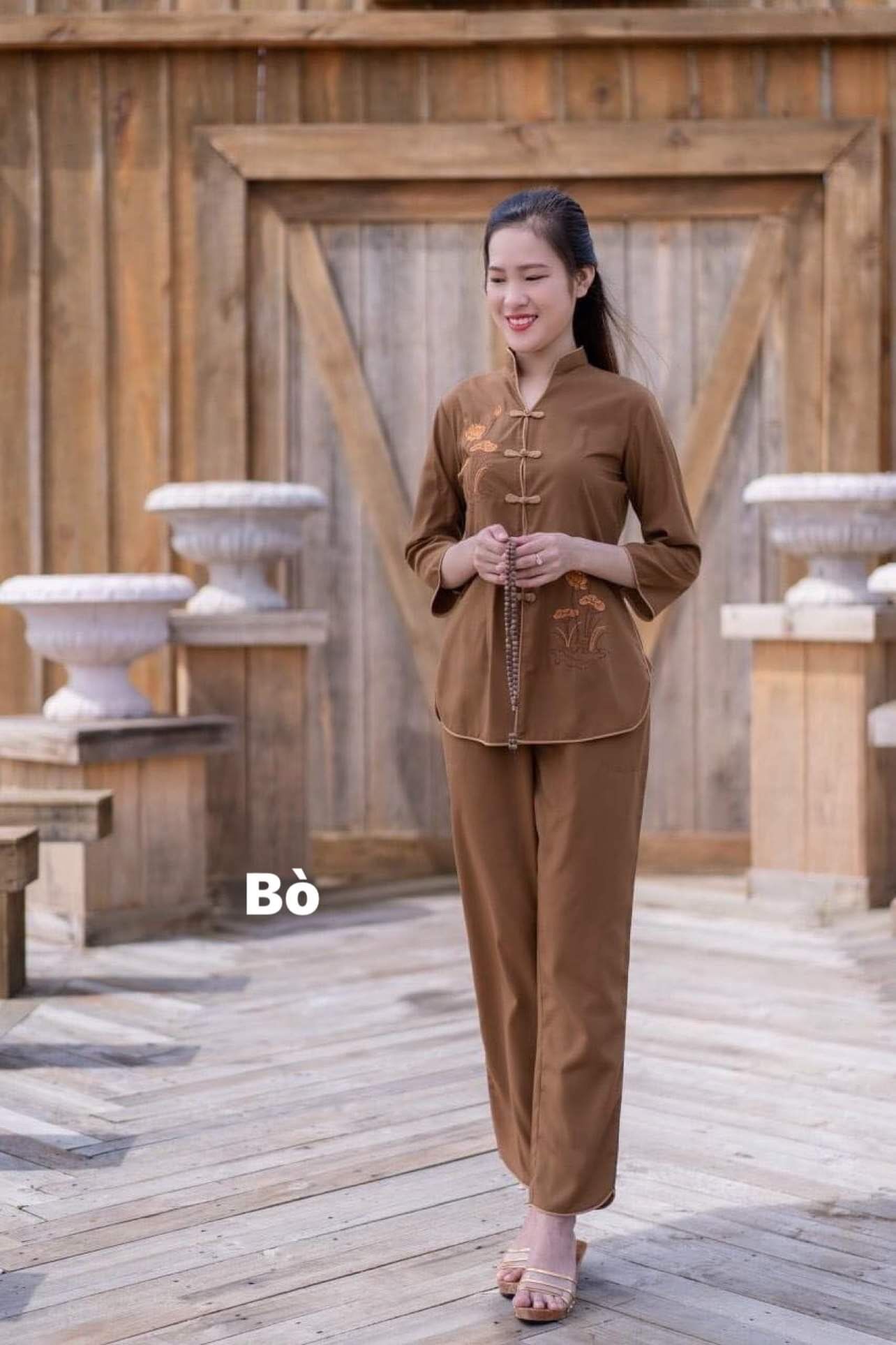 Đồ Lam Đi Chùa _ Mẫu Sẫm Tàu ( Chất vãi katê)