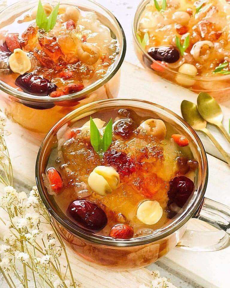 Sét nấu Chè dưỡng nhan, tuyết yến 13 vị, nấu được 10 chai 330ml,  bổ dưỡng, có đông trùng hạ thảo, nguyên liệu quý, giảm cân đẹp da.