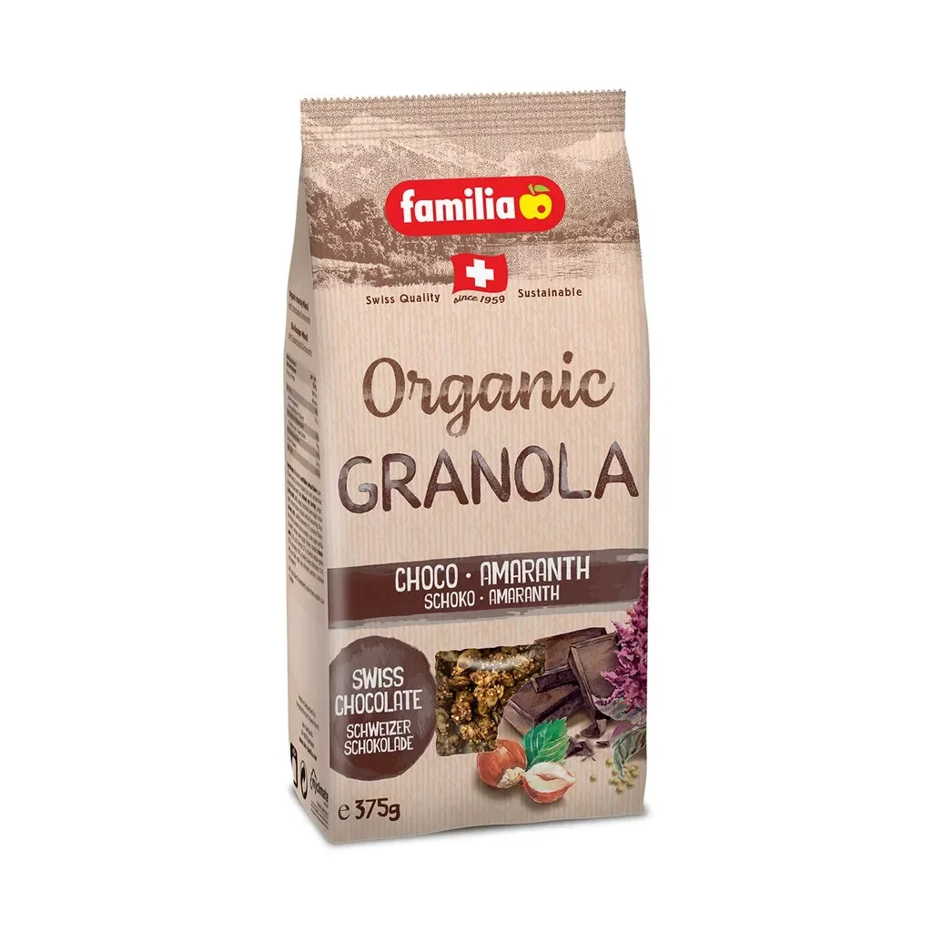 Date Mới  Ngũ cốc Familia Organic Granola Chocolate vị socola 375g Túi