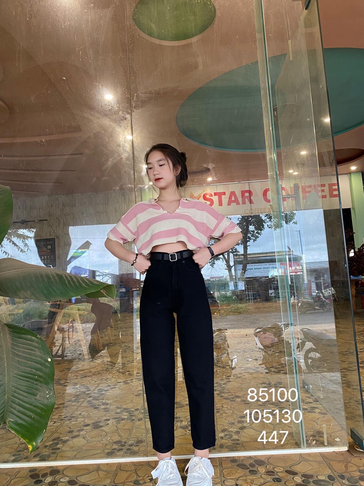 Baggy Jeans Lưng Cao Trơn