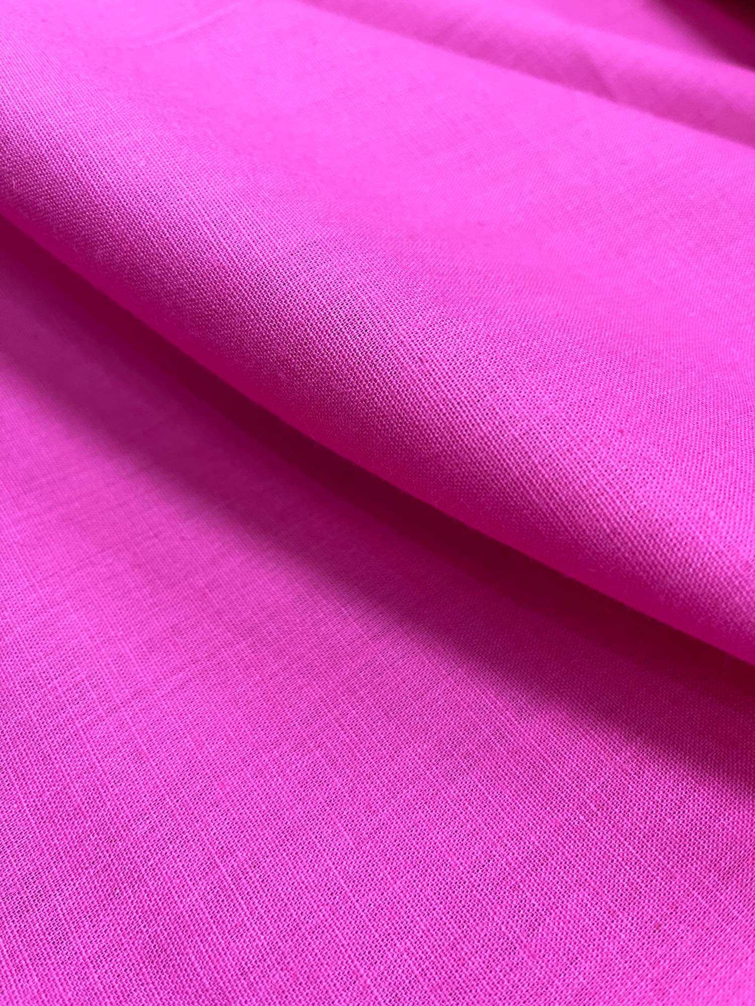Vải linen màu hồng cánh sen. Chất vải dày dặn chuẩn đẹp.Khổ vải 1,4m