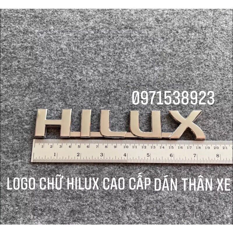 LOGO CHỮ HILUX CAO CẤP GIÁ RẺ DÁN XE TOYOTA HILUX VIGO