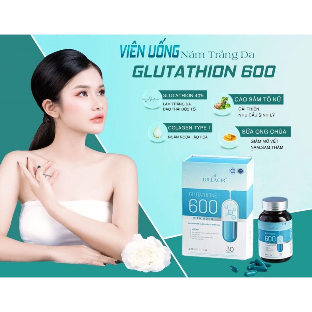 Viên uống trắng da Glutathione 600 Dr