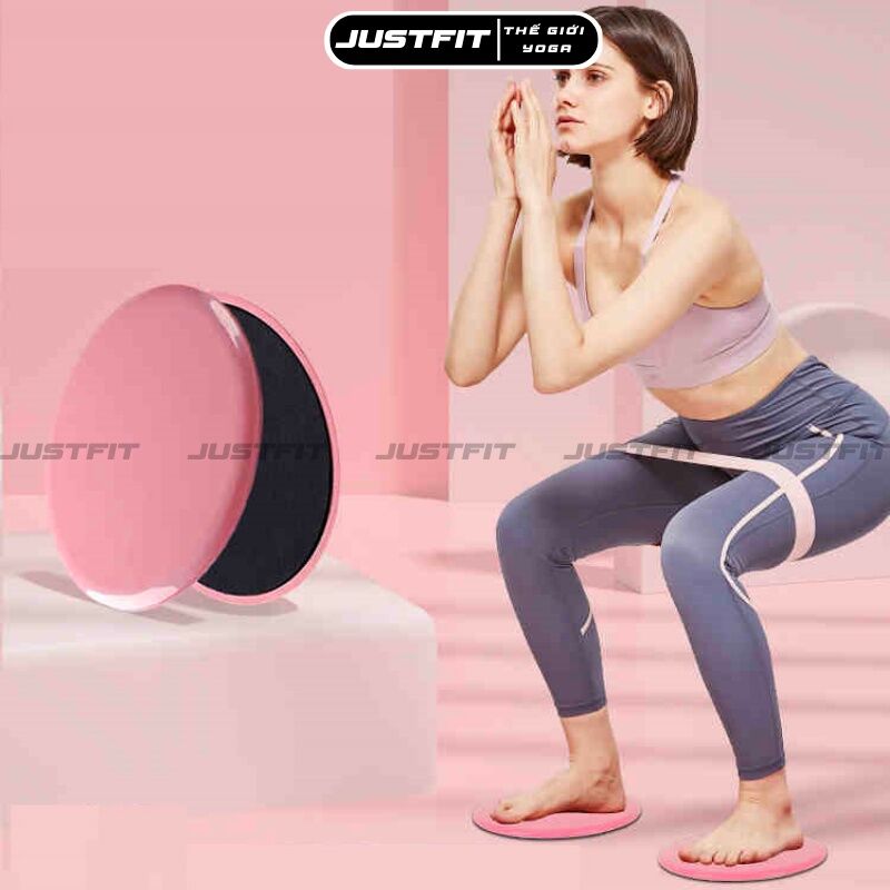 0Đĩa trượt tập yoga justFIT tập gym, tập cơ bụng tại nhà Bộ 2 đĩa yoga