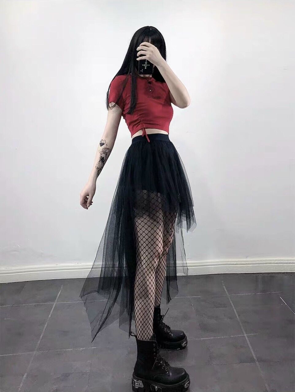 [HCM] CHÂN VÁY LƯỚI TÀ NHỌN FROM DƯỚI 50KG