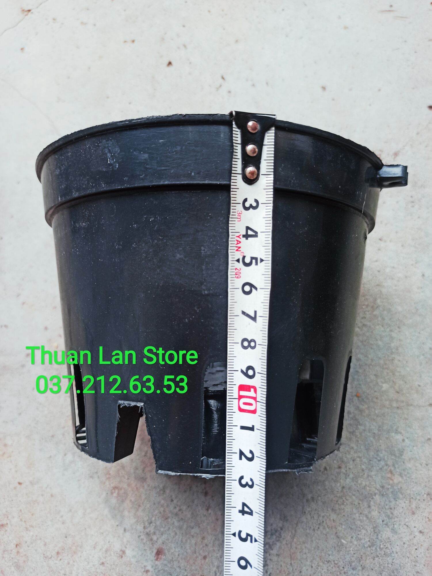 Chậu Nhựa Đen Trồng Lan F18