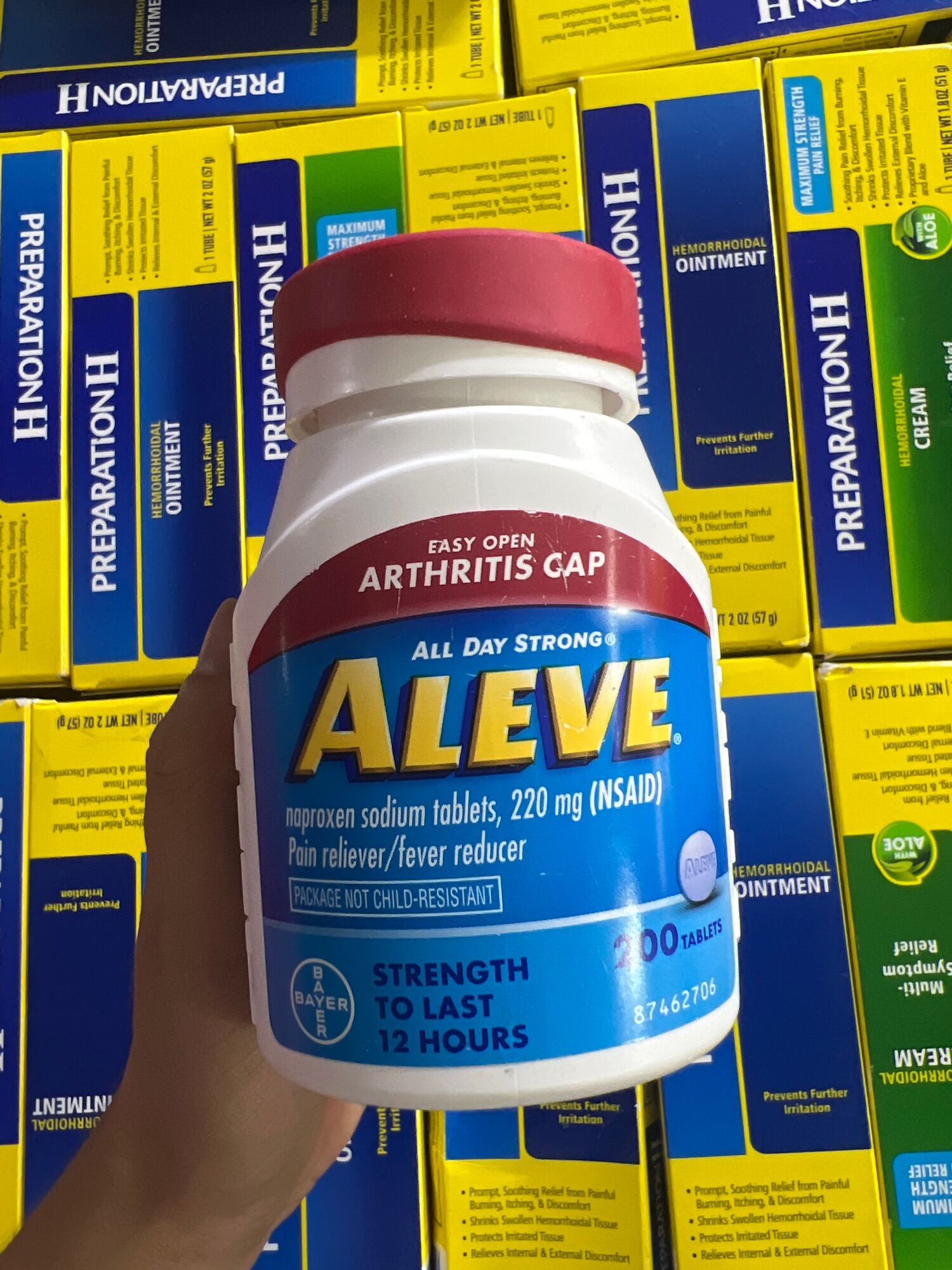 Aleve nắp đỏ 200 viên của Mỹ