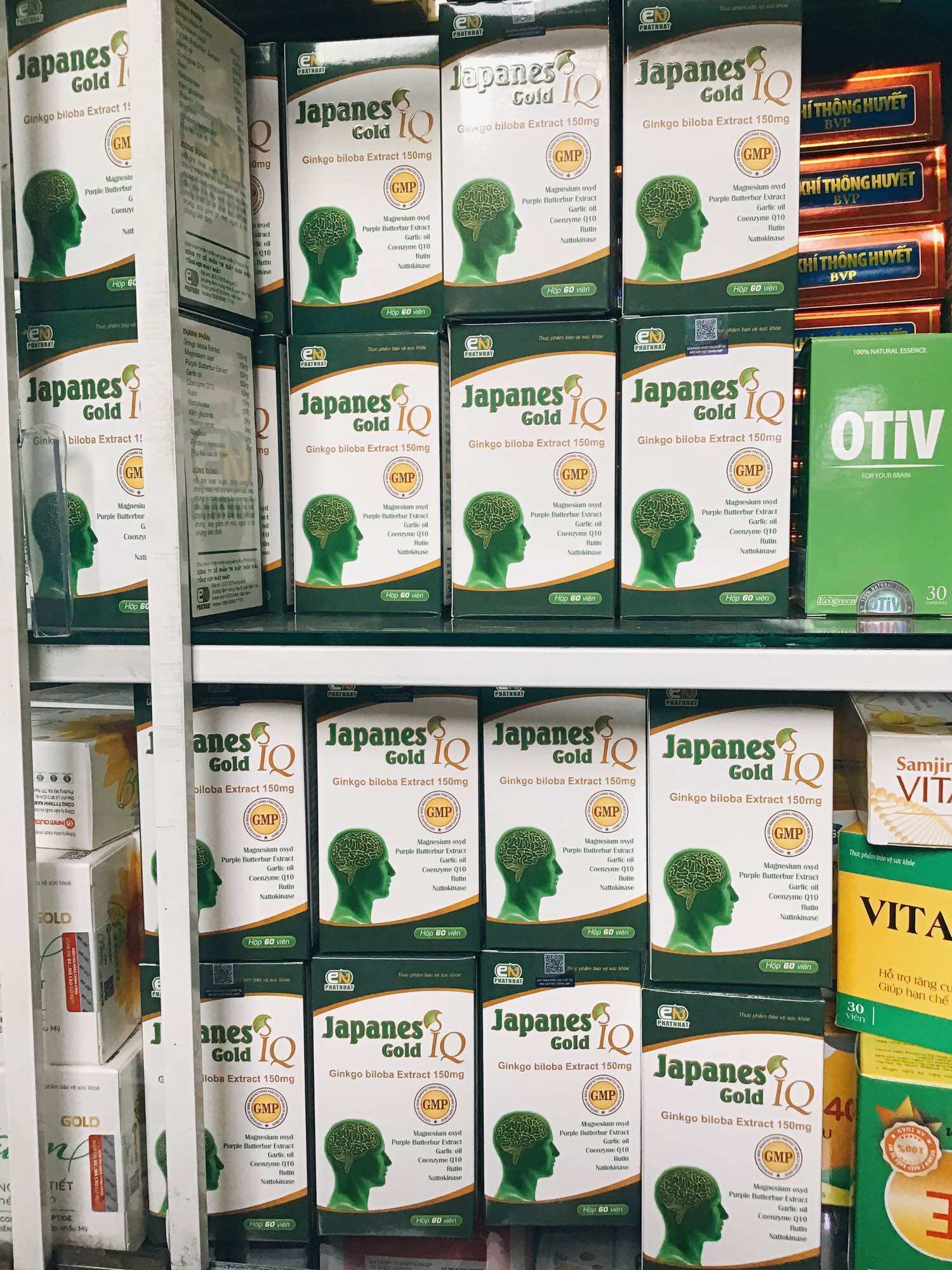 Viên uống bổ não Japanes Gold IQ giúp cải thiện trí nhớ, tăng cường tuần hoàn máu não, hoạt huyết, giảm đau đầu