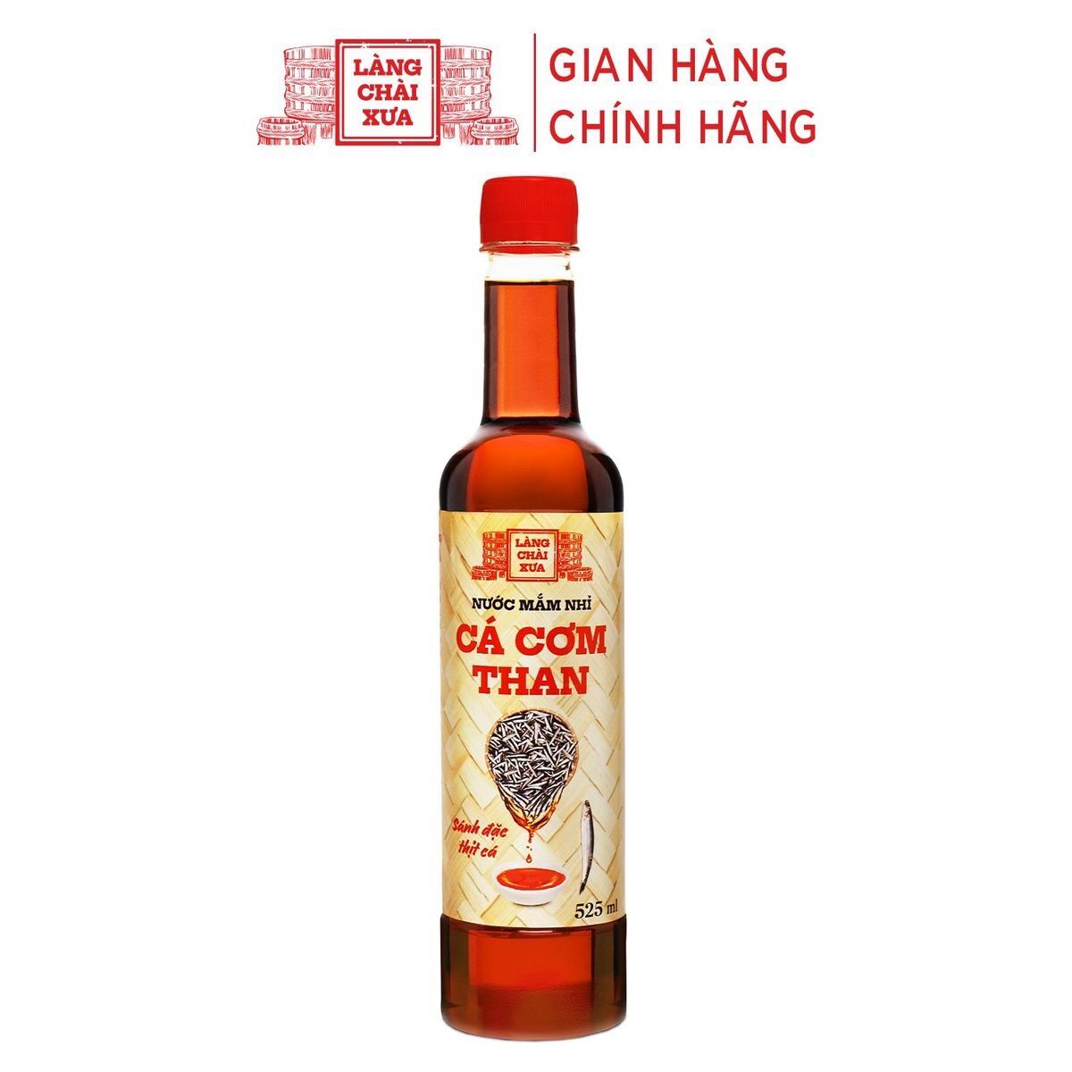 [THÙNG 6 CHAI] NƯỚC MẮM NHỈ CÁ CƠM THAN 525ML - LÀNG CHÀI XƯA