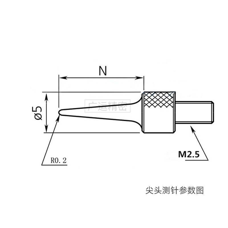 Đồng hồ đo phần trăm đồng hồ đo độ cao kim đầu bằng đầu nhọn đầu kim đồng hồ kim đo mặt bằng đầu nhọn thanh mảnh kéo dài