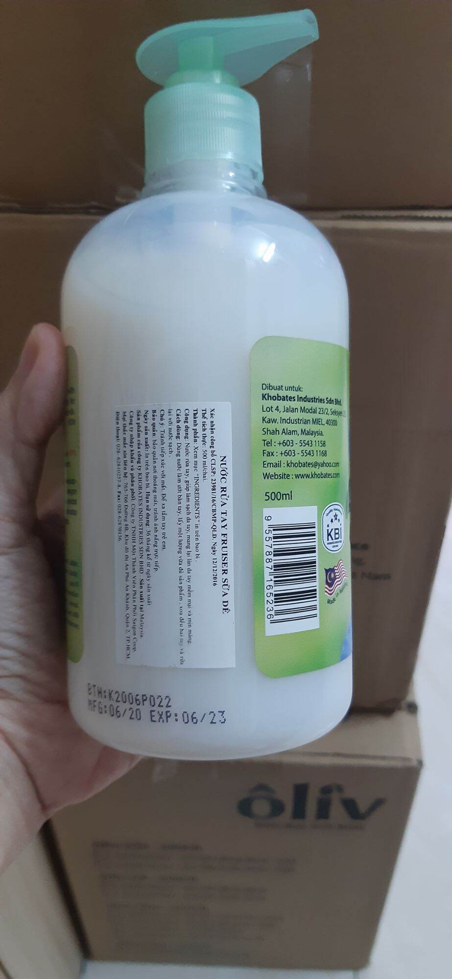 Nước Rửa Tay Fruiser 500ml dê