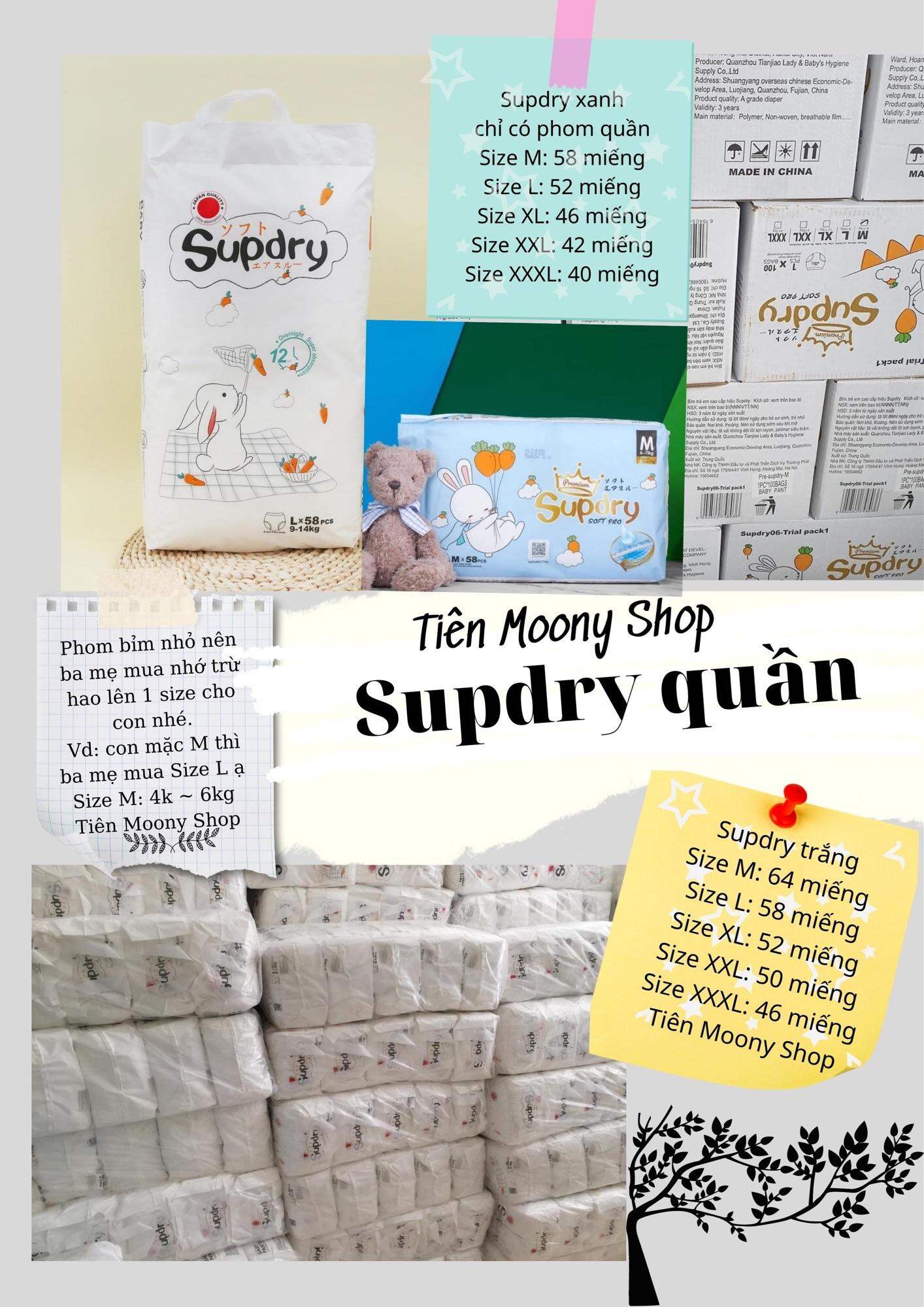 Tả/Bỉm SUPDRY/ SUPDRY PREMIUM CAO CẤP nội địa Trung DÁN/QUẦN Size S78/M66/L58/XL52/XXL50/XXXL46