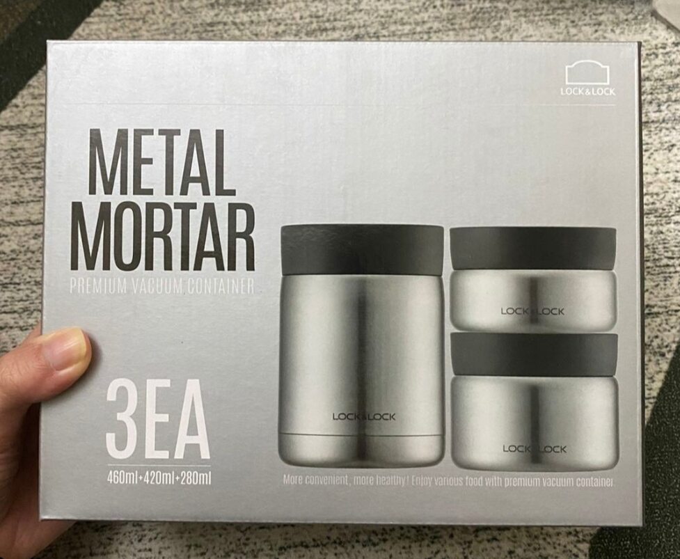 [HCM Giao siêu tốc 2h] Bộ 3 Hộp Cơm (460ml - 420ml - 280ml, kèm túi, đũa Lock&Lock) - Thép Không Gỉ Inox 304 Lock&Lock