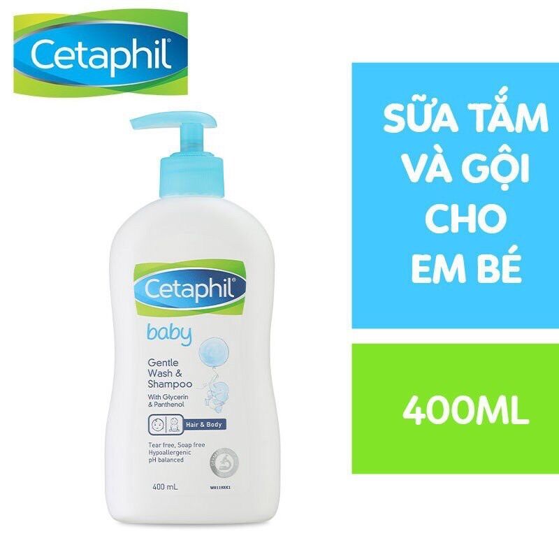 Sữa tắm gội cho trẻ em Cetaphil chính hãng, sữa tắm không chứa xà phòng an toàn cho bé