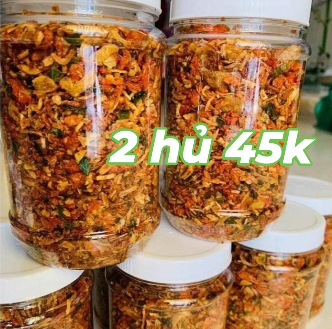 Combo 2 hũ Muối ruốc hành phi 200G đặc biệt muối tôm nhuyễn hành phi đặc sản Tây Ninh ăn kèm bánh tráng phơi sương