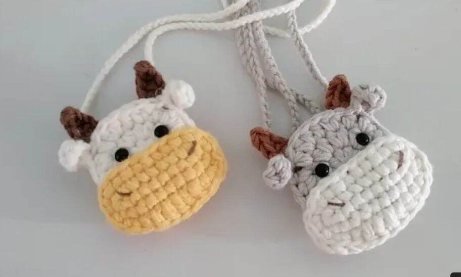 Túi tỏi cho con. Hình trâu xinh yêu.