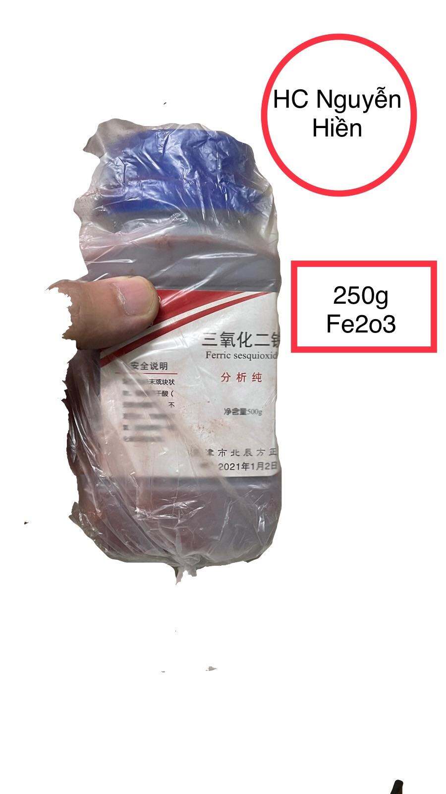 Túi 200g Fe2o3- oxit sắt đỏ- hàng thí nghiệm tách lẻ