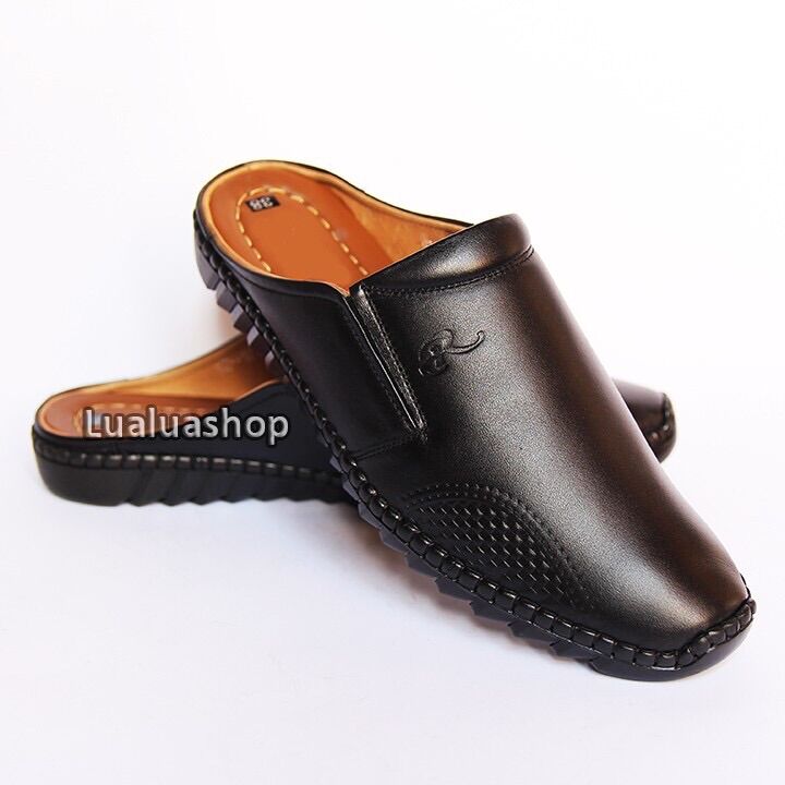 Giày sục nam da thật L34. Bảo hành 12 tháng