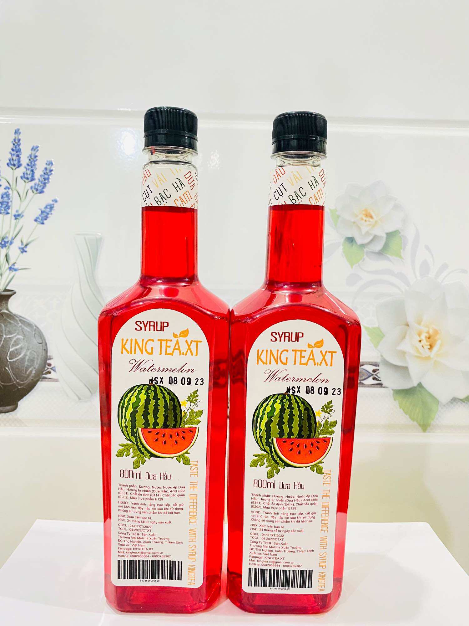Siro dưa hấu kingtea.xt- chai nhựa 800ml