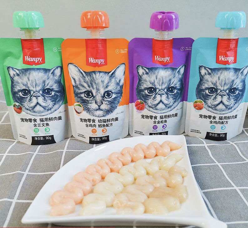 Súp thưởng Wanpy cho mèo tuýp có nắp vặn 90g, Suop thưởng Wanpy nắp vặn