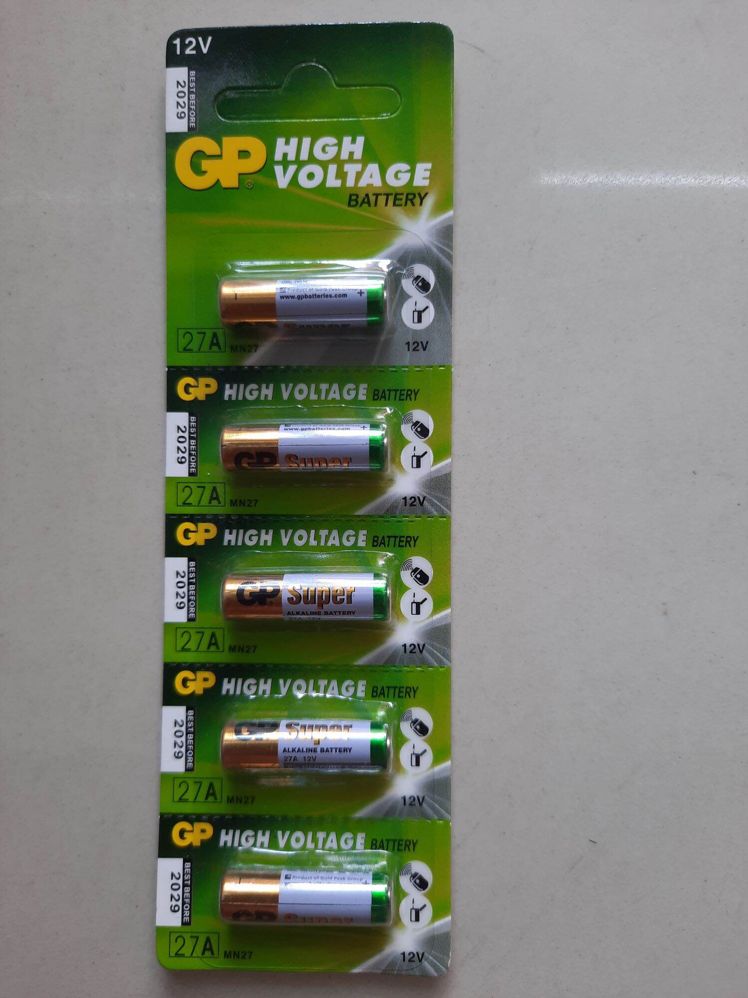 Vĩ 5 viên pin GP 12v 23A, 27A