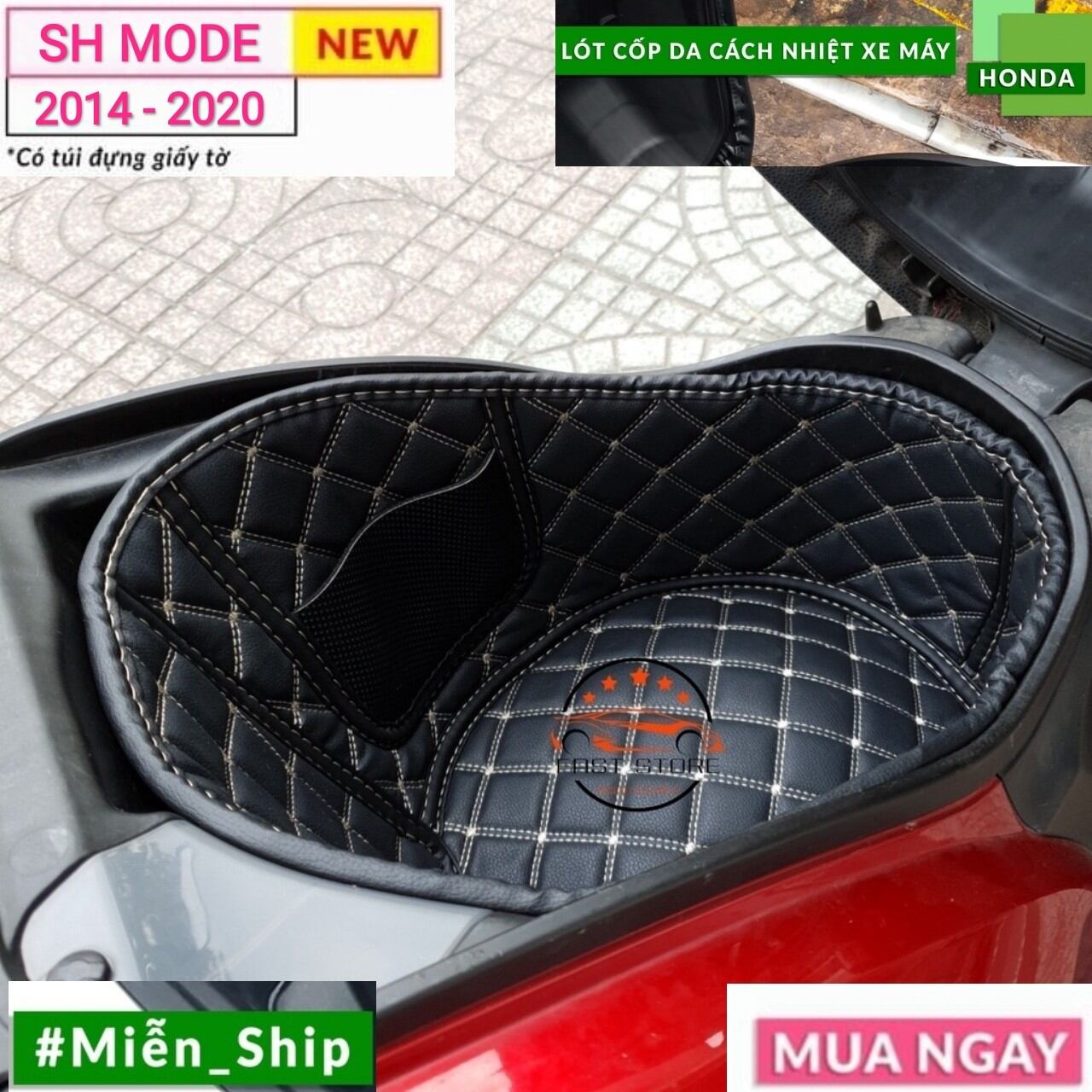 Đệm cốp cách nhiệt có túi cho xe máy sh - mode * 2014 - 2020