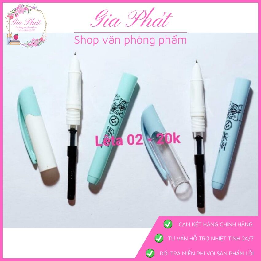 Bút LÊTA 02 ⚡ CAO CẤP ⚡ Bút ngòi mài nên nét thanh đậm, thiết kế nhỏ gọn dễ