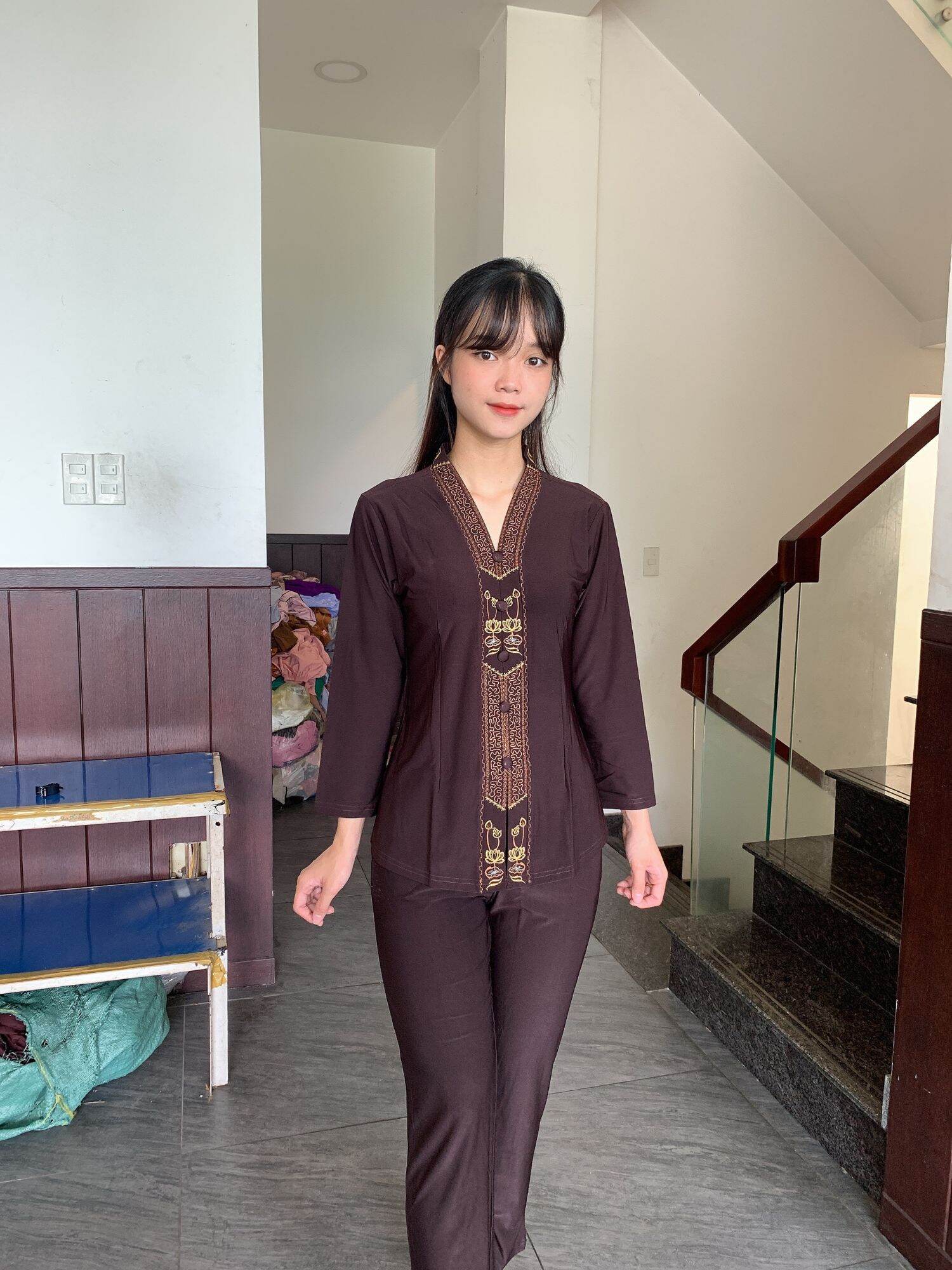 Đồ bộ đồ lam đi chùa#lắc balai thun.