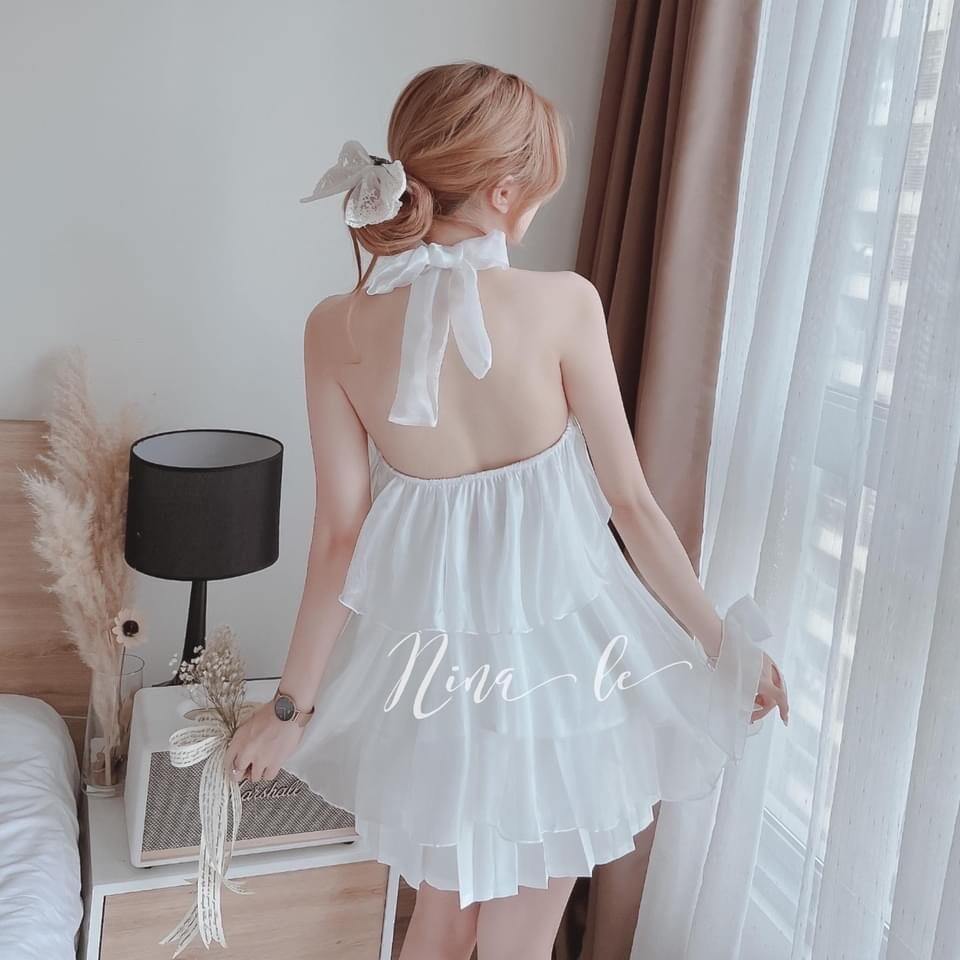Sét Bộ Áo Cổ Yếm Kèm Quần Short