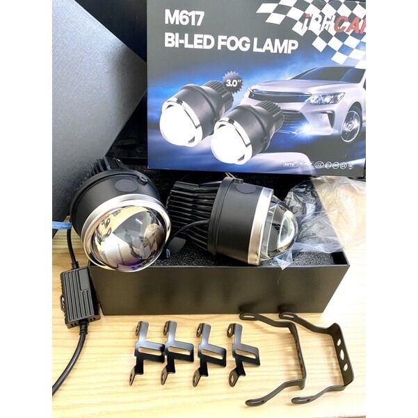 [Giá bộ 2 bi] Bi led 3 màu iPH CAR-M617 chính hãng. Full phụ kiện. Tặng 2 bộ giá đỡ lắp tất cả các dòng xe.