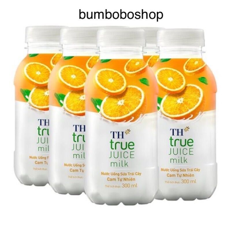 (GIAO 4H TPHCM) Lốc 6 chai sữa trái cây TH TRUE JUICE MILK vị cam/dâu
