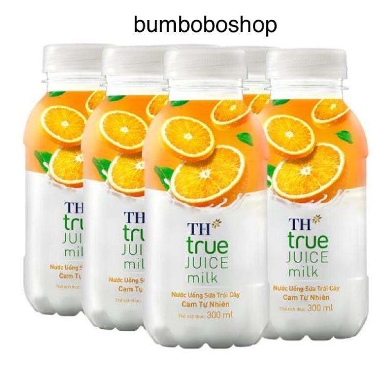 Lốc 6 chai sữa trái cây TH TRUE JUICE MILK vị cam/dâu