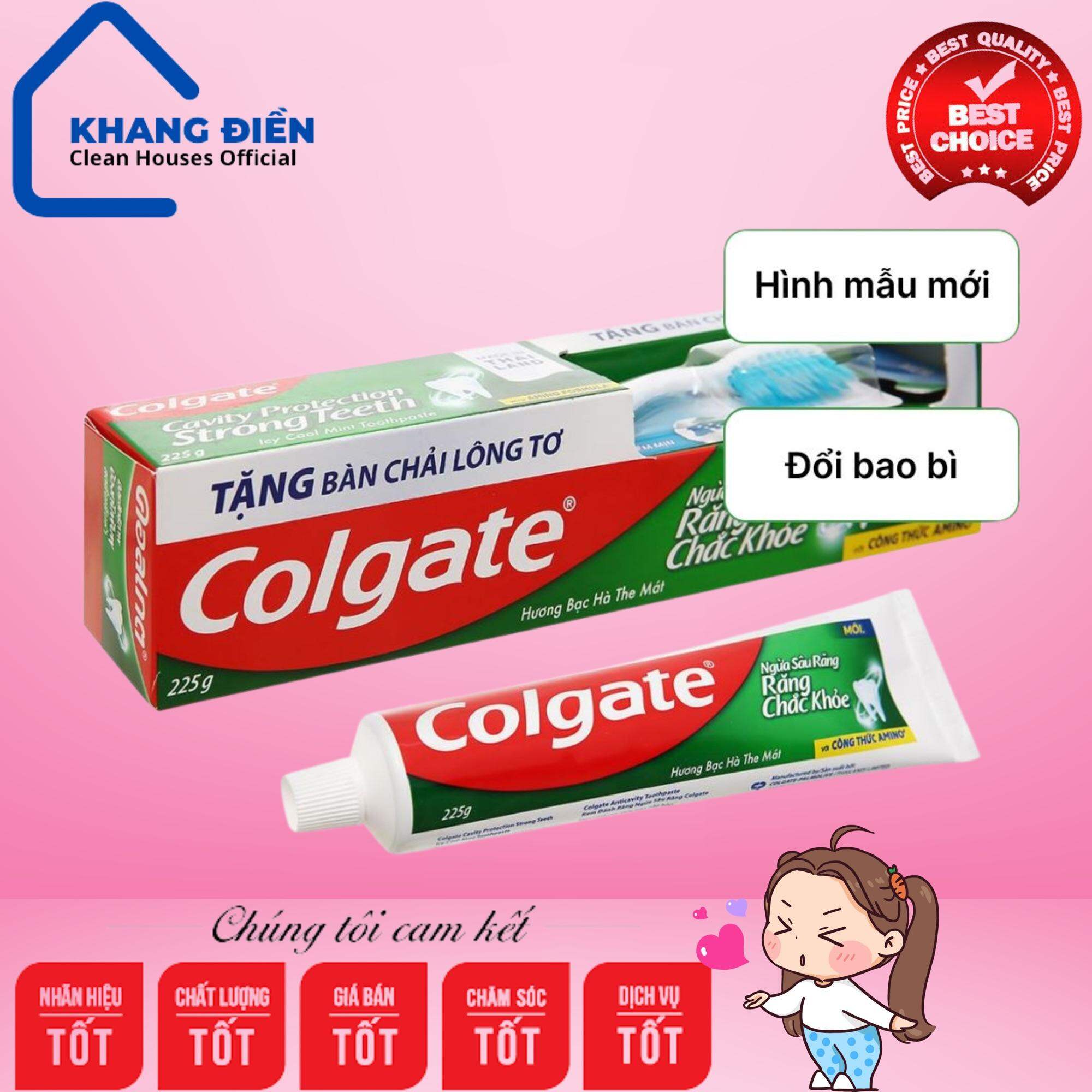 Bộ Bàn Chải và Kem đánh răng Colgate ngừa sâu răng chắc khoẻ 225g