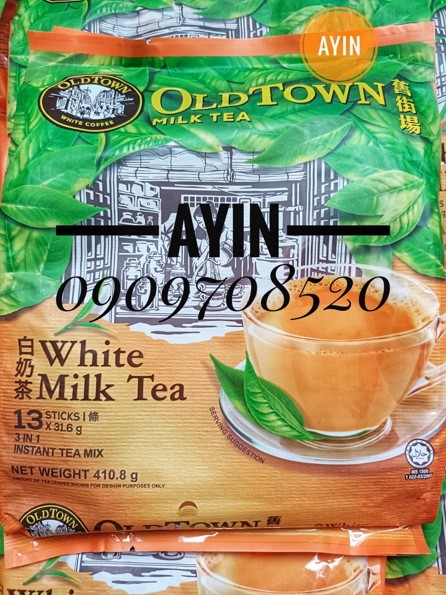 Trà sữa oldtown white milk tea malaysia 13 gói x 31.6g