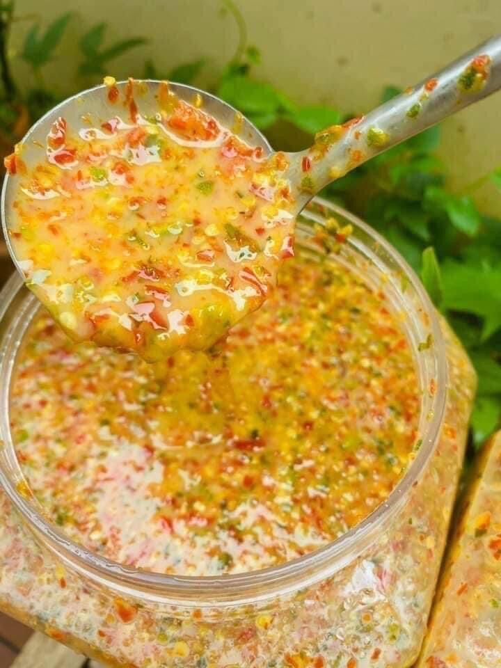 Hủ 500gr Muối chấm hải sản (ớt đỏ hoặc ớt xanh)