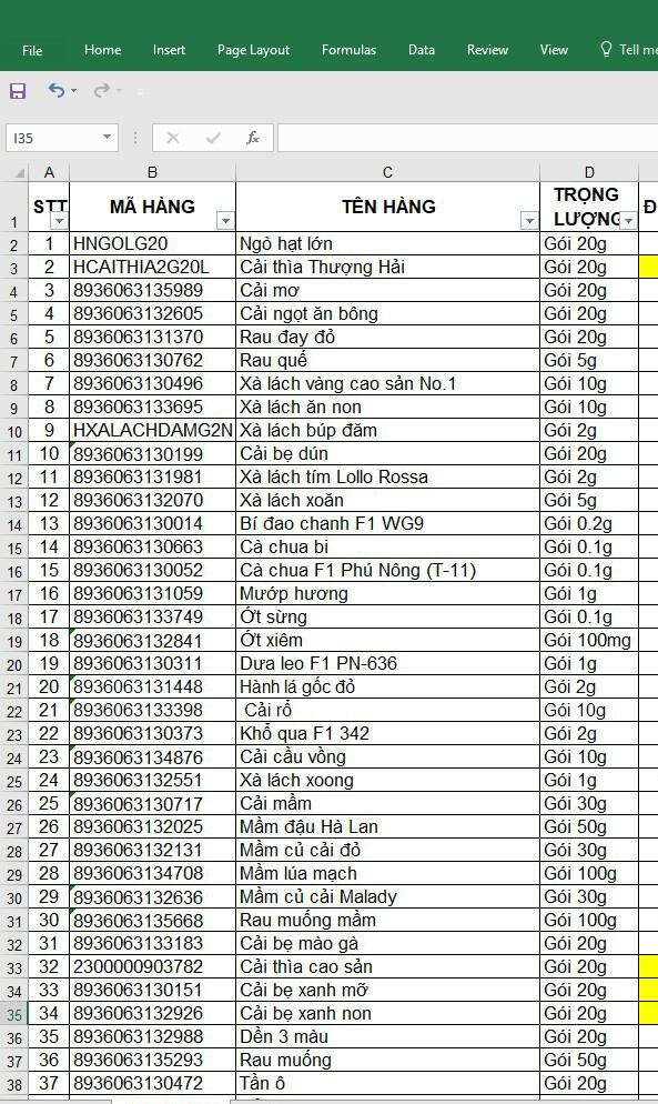 Đồng giá Hạt giống phú nông 10k