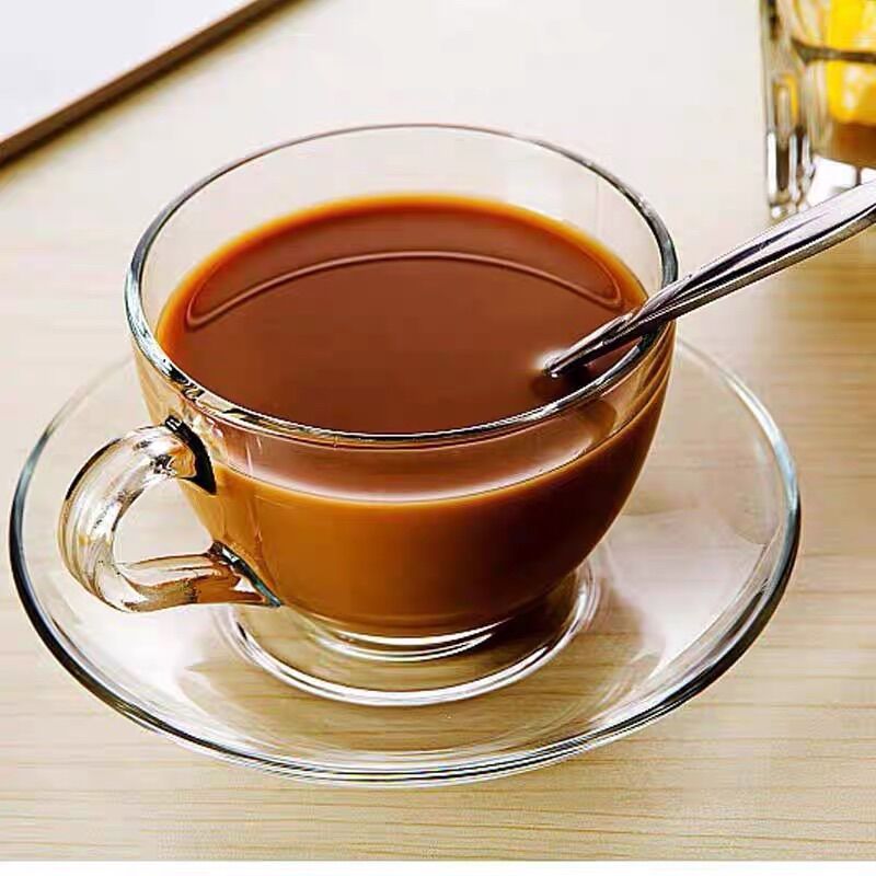 Bộ tách trà thuỷ tinh đĩa kê 200ml CT4