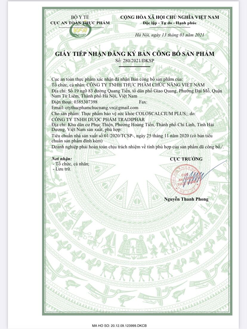 Canxi Coloscalcium Plus (Dạng Gói New)