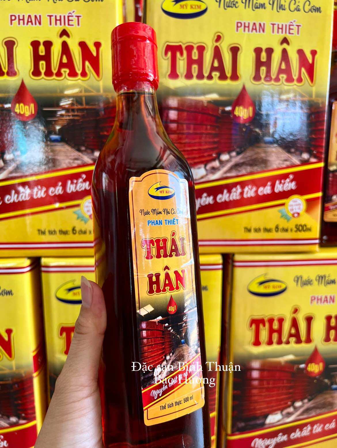 NƯỚC MẮM THÁI HÂN 40 ĐỘ ĐẠM - PHAN THIẾT ( THÙNG 6 CHAI X 500 ML )