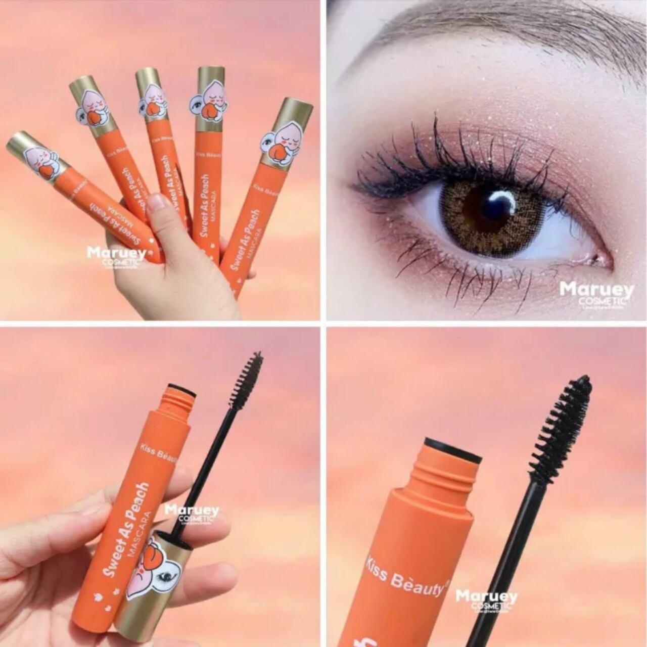 🍑 mascara chuốt mi trái đào kissbeauty lâu trôi