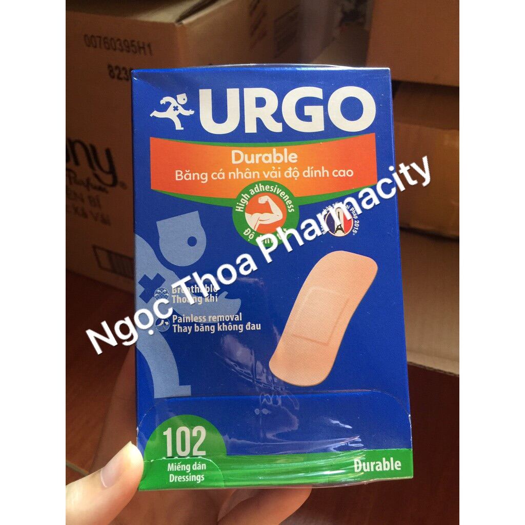 Băng Cá Nhân Độ Dính Cao Urgo Durable (102 Miếng/Hộp)