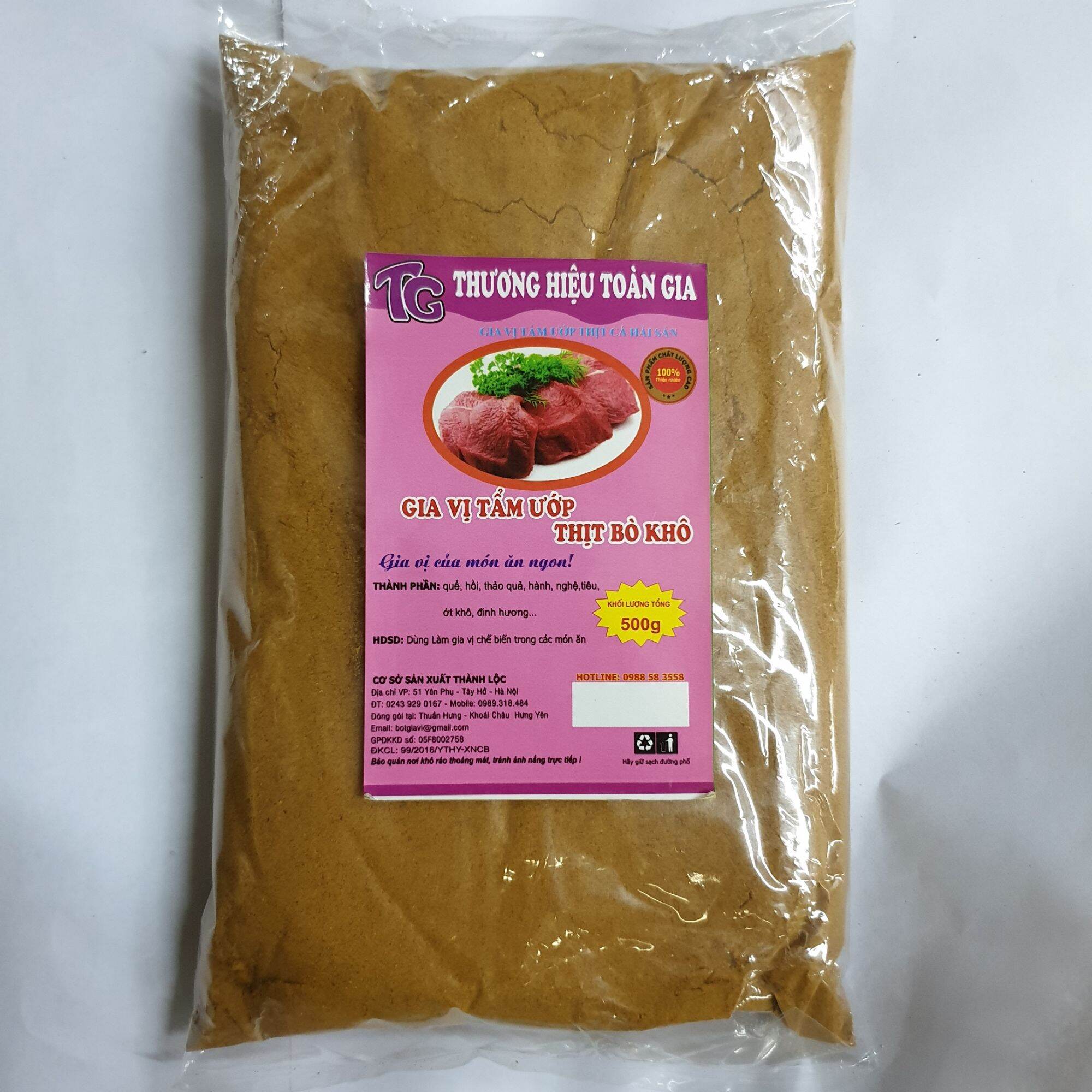 Gia vị ướp bò khô gói 500g