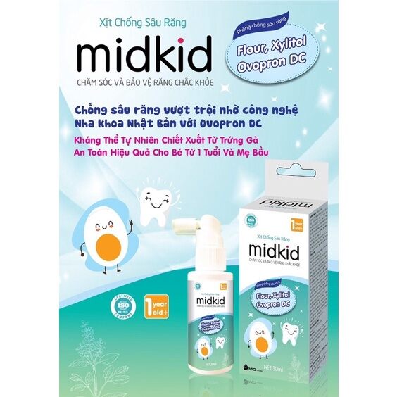 Xịt Chống Sâu Răng Midkid Chính Hãng