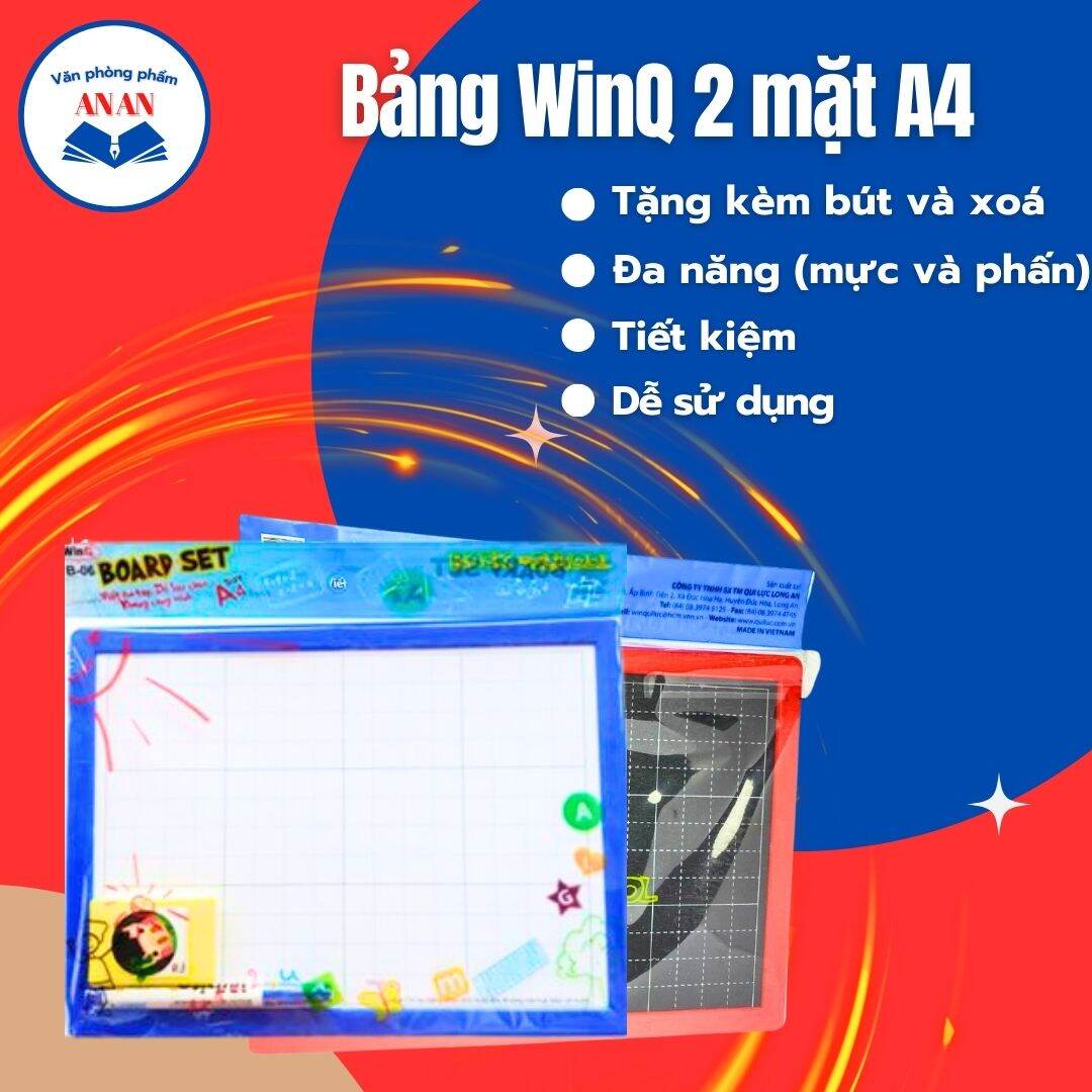 Bảng winq 2 mặt trắng đen a4