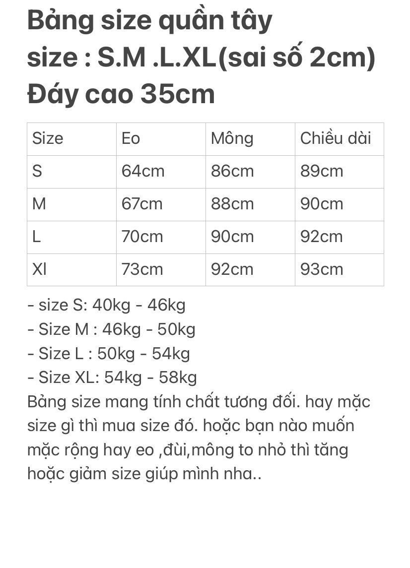 quần tây baggy 2 nút bọc 9999-5555