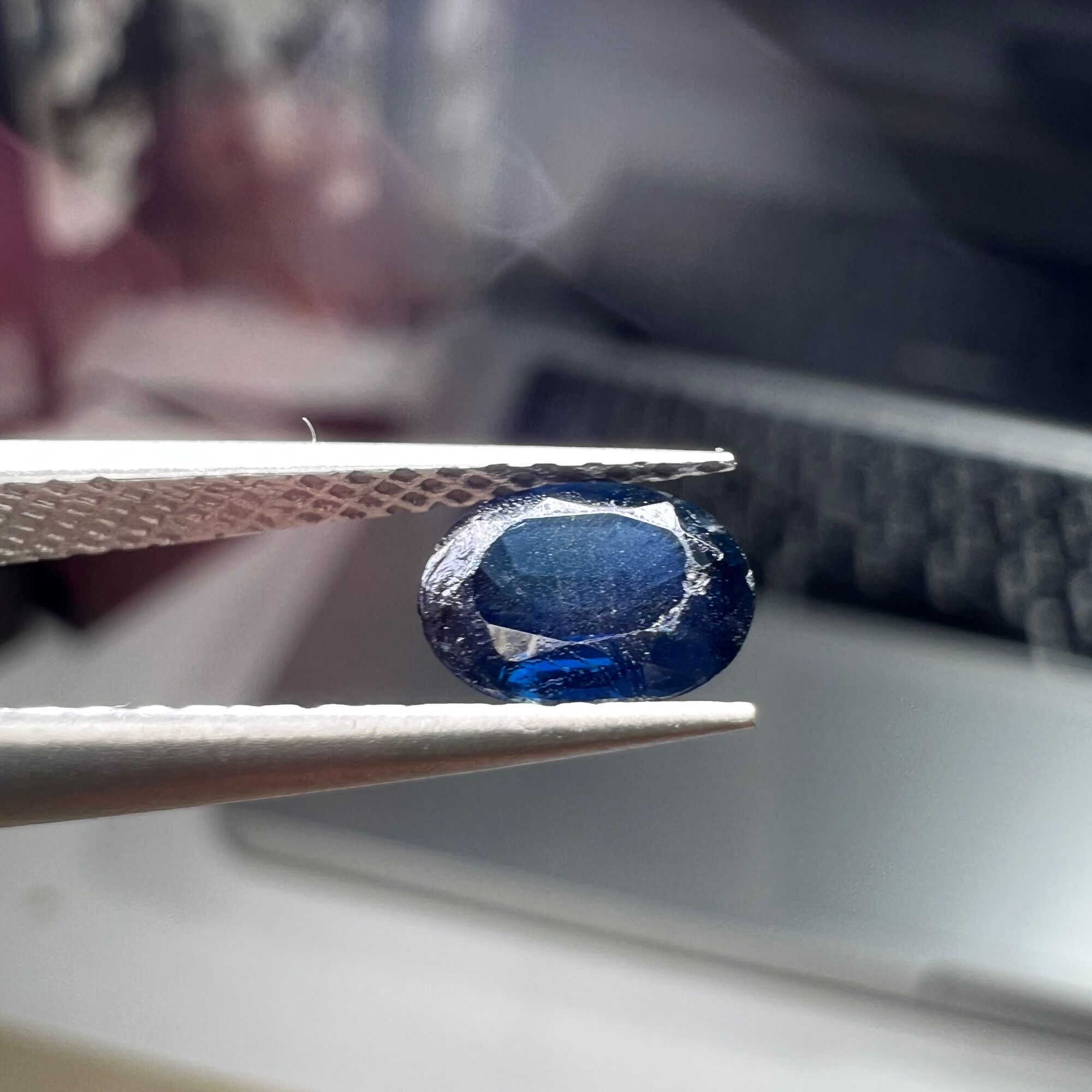 0550N-ĐÁ SAPHIA XANH (THIÊN NHIÊN ) XỬ LÝ NHIỆT , KHÔNG XỬ LÝ KEO THUỶ TINH